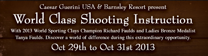 Barnsley Resort Richard and Tanya Faulds Shooting Sessions Oct 29-30, 2013
